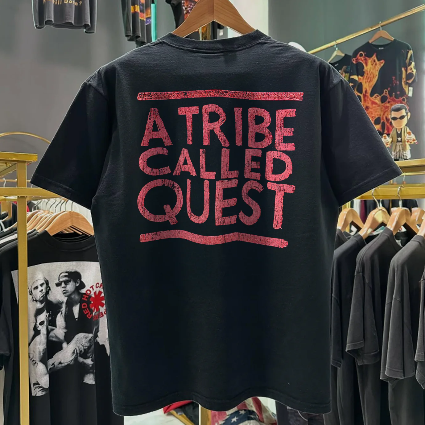 1991 Tribe Called Quest 'Low End Theory' Washed Black T-Shirt - Image 3