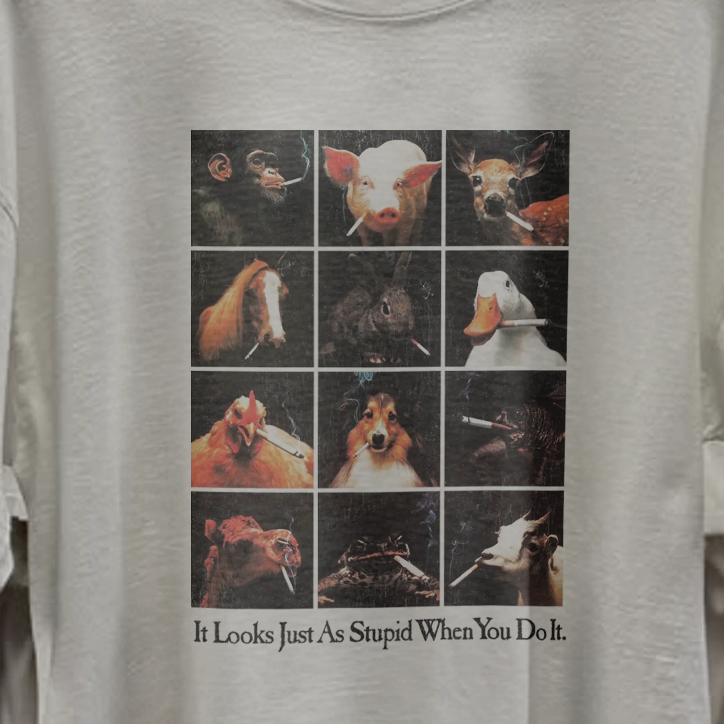 1993 Anti Tobacco Washed White Tee - Image 3