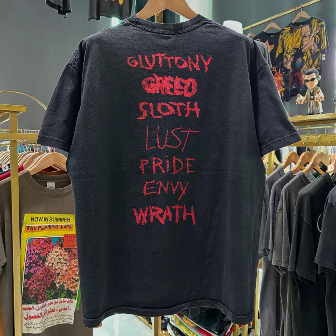 1995 Seven Rare Washed Black Promo T-Shirt - Image 2
