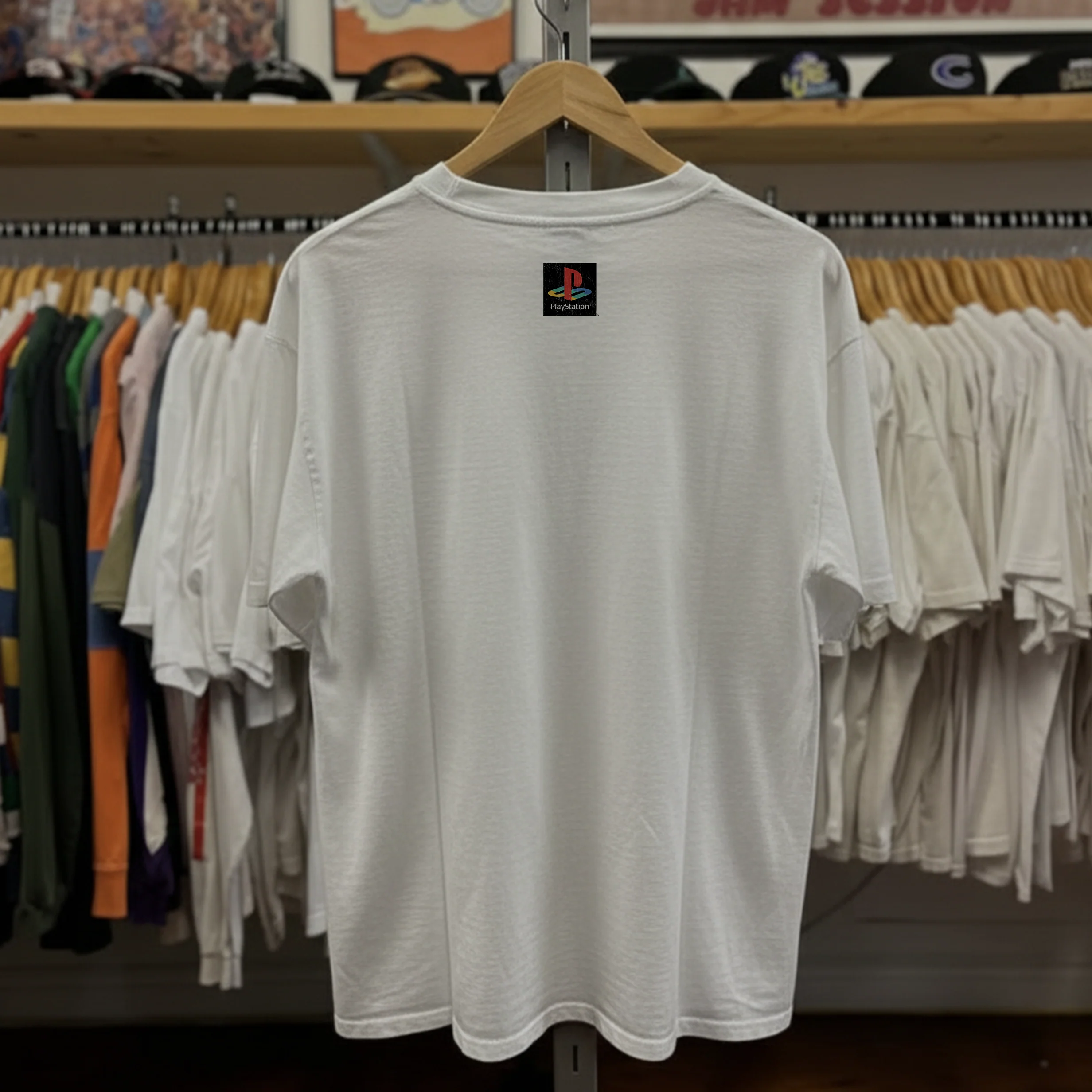 1998 Spyro The Dragon Promo Washed White Tee - Image 2