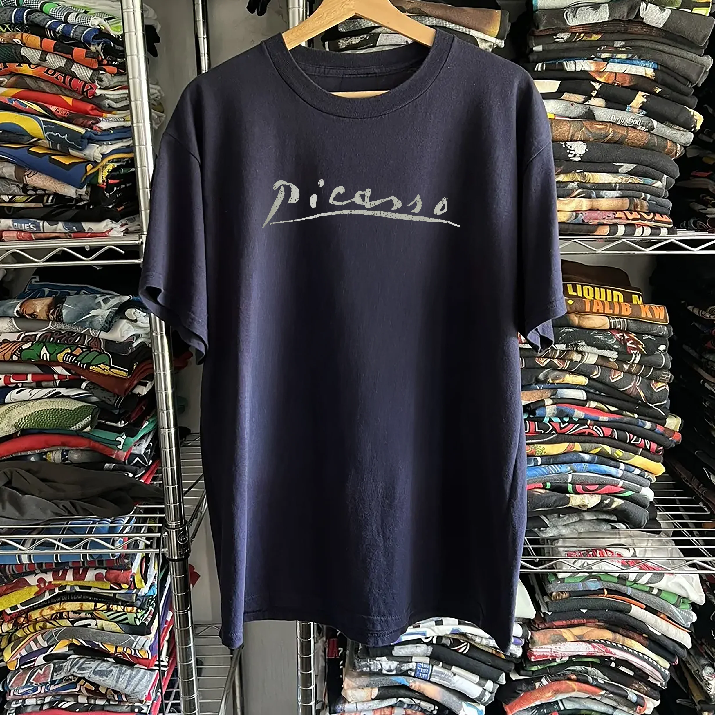 80s Picasso Walker Art Center Washed Navy Tee - Image 2