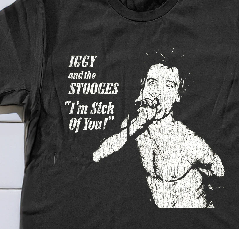 90's Stooges Sick Of You Promo Washed Black T-Shirt - Image 2
