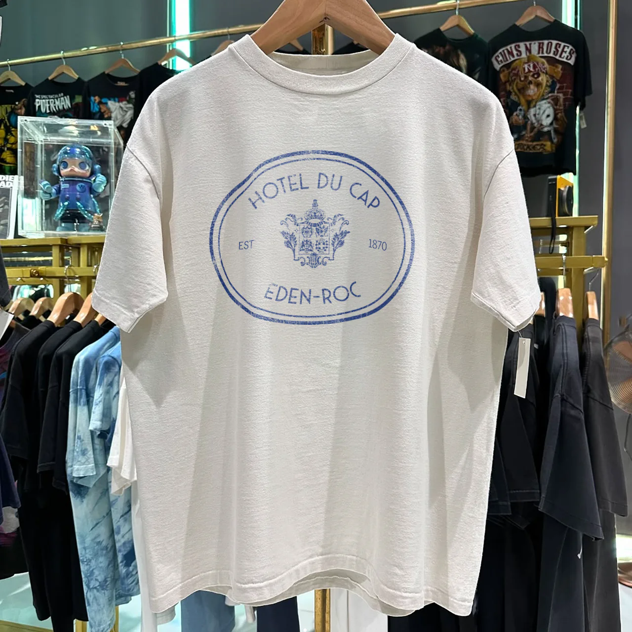 90s Du Cap Eden Rock Rare Washed White T-Shirt - Image 3