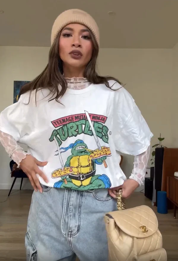 90's Leonardo Slammin' Vintage Washed White T-Shirt - Image 4