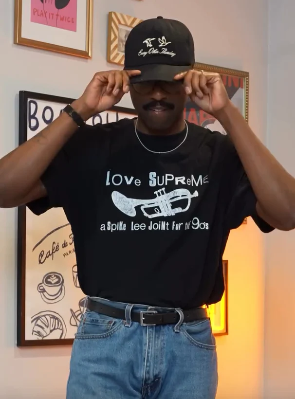90s Spike Lee Love Supreme Washed Black Tee - Image 5
