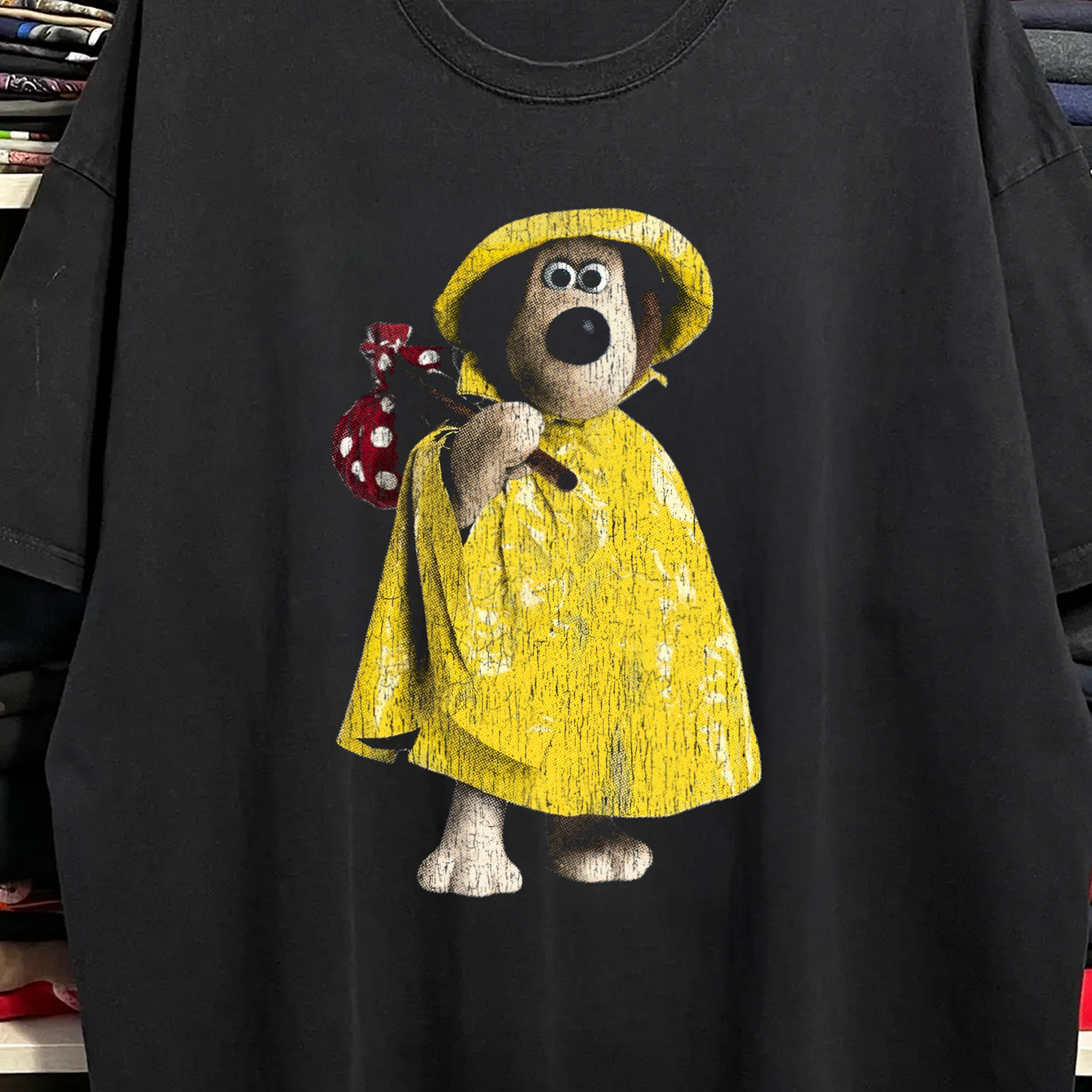 Rare Gromit Raincoat Washed Black Tee - Image 2