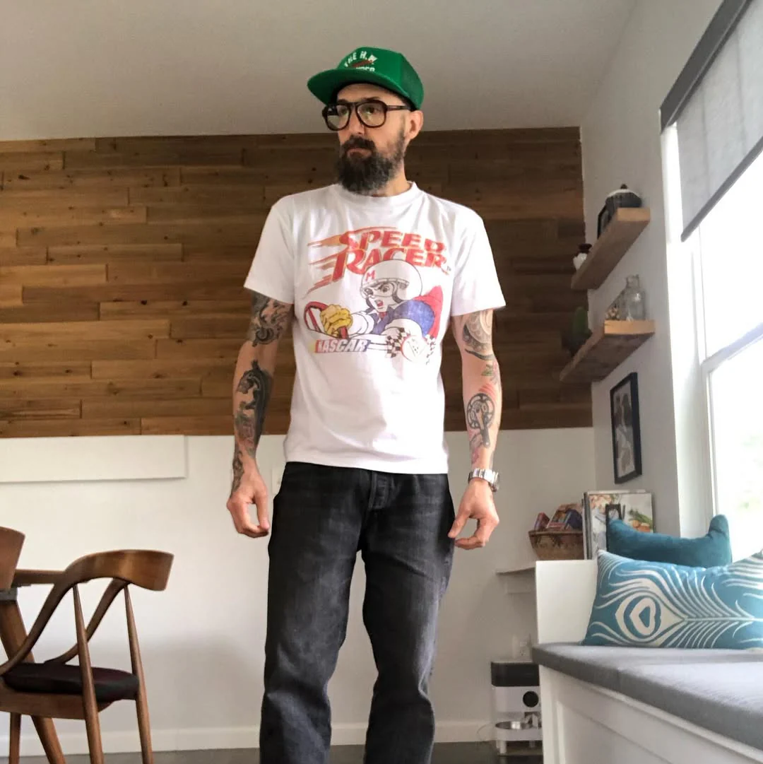 Speed Racer White Vintage Washe T-Shirt - Image 3