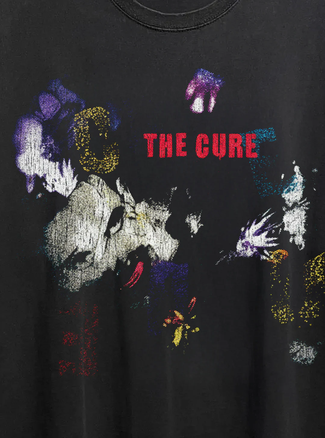 The Cure 1989 Prayer Tour Washed Black Tee - Image 2